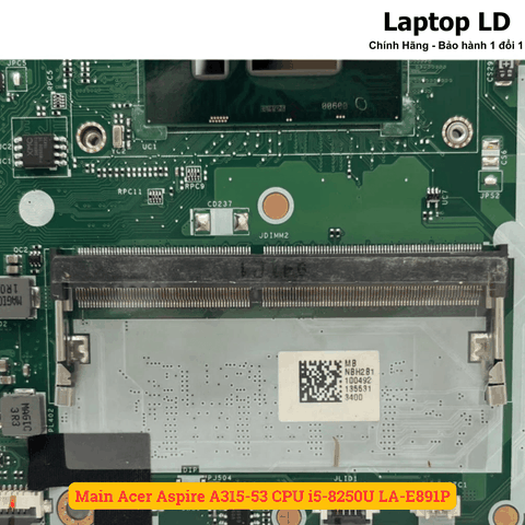 Khe RAM DDR4 trên Main Acer Aspire A315-53