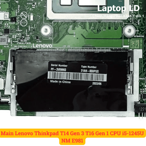 Khe RAM DDR4 trên main Lenovo ThinkPad T14 Gen 3 / T16 Gen 1 i5-1245U