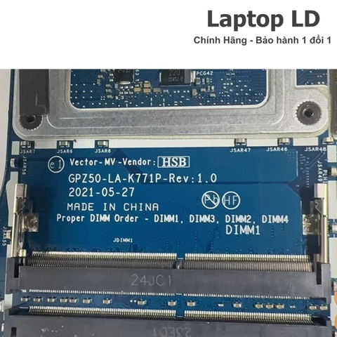 Khe RAM trên main HP Fury 15 G8 LA-K771P