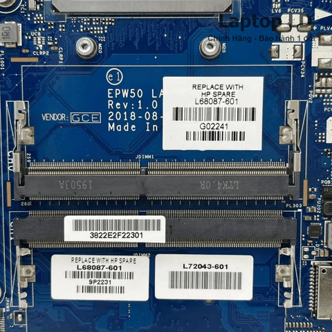 Khe RAM DDR4 trên main HP Pavilion 15-DA hỗ trợ nâng cấp