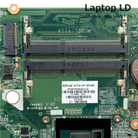 Khe RAM trên main HP Pavilion 15-P CPU I5-4210U DAY11AMB6E0