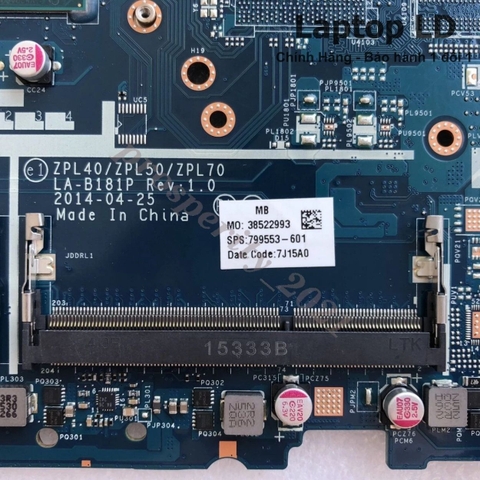 Khe RAM trên main HP ProBook 440 G2 / 450 G2 / 470 G2 LA-B181P