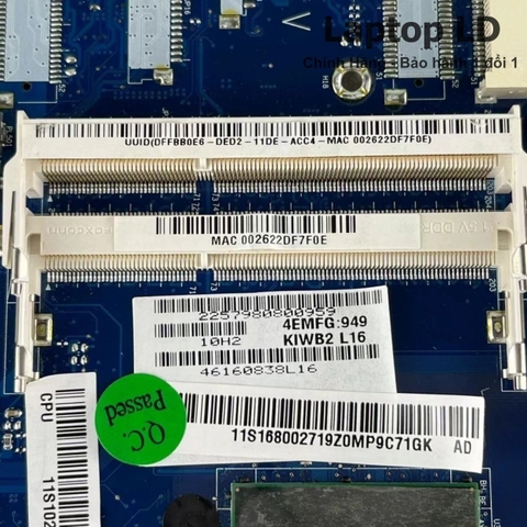Khe RAM trên main Lenovo IdeaPad Y550 LA-4601P