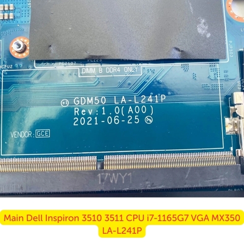 Khe RAM DDR4 trên mainboard Dell Inspiron 3510 3511 LA-L241P chính hãng