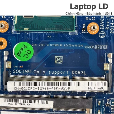 Khe RAM trên mainboard Dell Inspiron 5542 hỗ trợ nâng cấp bộ nhớ