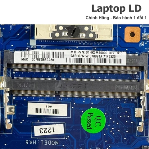 Khe RAM trên mainboard Sony Vaio SVE14 cho phép nâng cấp bộ nhớ