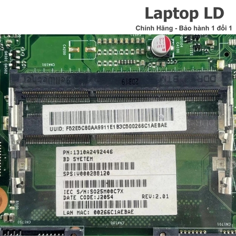 Khe RAM trên mainboard Toshiba Satellite P870 P875 hỗ trợ nâng cấp bộ nhớ