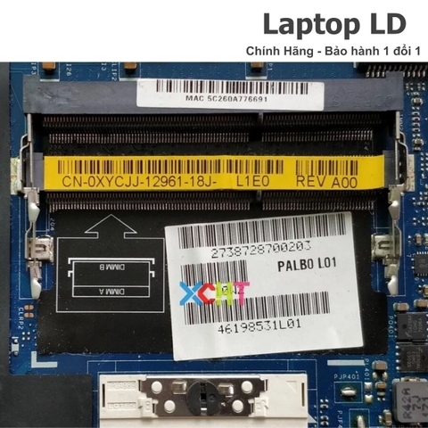 Khe RAM trên motherboard Dell Alienware LA-6801P hỗ trợ nâng cấp bộ nhớ