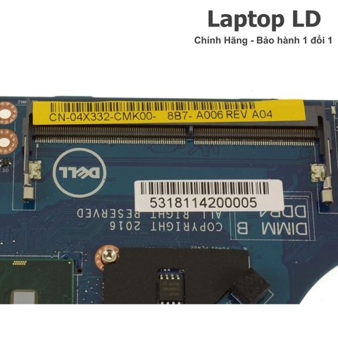 Khe RAM trên motherboard Dell Latitude LA-E071P hỗ trợ nâng cấp bộ nhớ