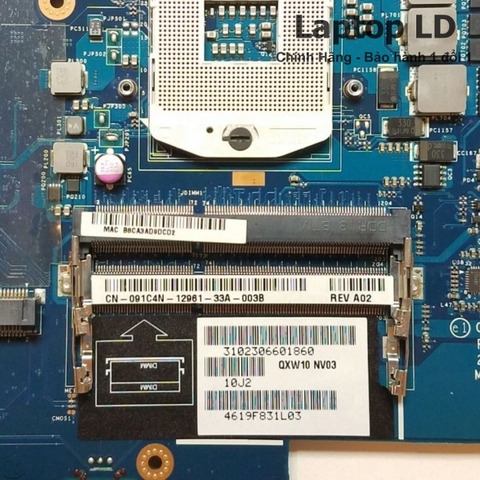 Khe RAM trên motherboard Dell Latitude E5530 hỗ trợ nâng cấp bộ nhớ