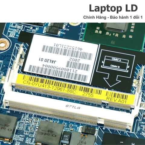 Khe RAM trên motherboard Dell Latitude E6500 hỗ trợ nâng cấp bộ nhớ