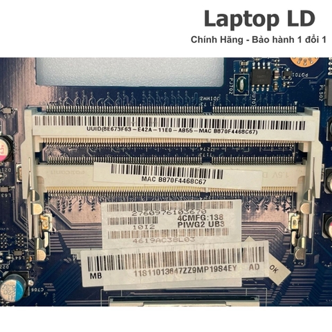 Khe RAM trên motherboard Lenovo G570 cho phép nâng cấp bộ nhớ
