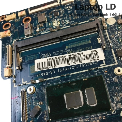 Khe RAM trên motherboard Lenovo Ideapad 510S-14ISK cho phép nâng cấp bộ nhớ