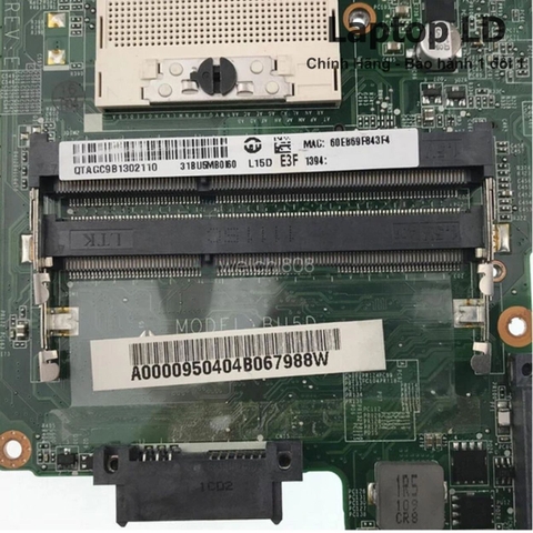Khe RAM trên motherboard Toshiba L730 hỗ trợ nâng cấp bộ nhớ