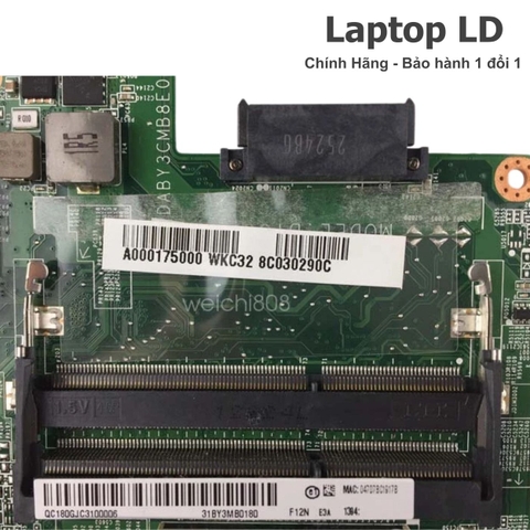 Khe RAM trên motherboard Toshiba Satellite L840 hỗ trợ nâng cấp bộ nhớ