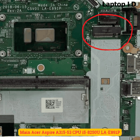 Khe SSD M.2 trên Main Acer Aspire A315-53 chính hãng