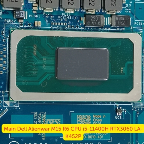 Khu Vực CPU Trên Main Dell Alienware M15 R6 i5-11400H Chính Hãng