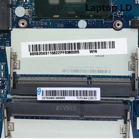 Khu vực RAM trên main Lenovo IdeaPad 300-15ISK 300-17ISK i5-6200U
