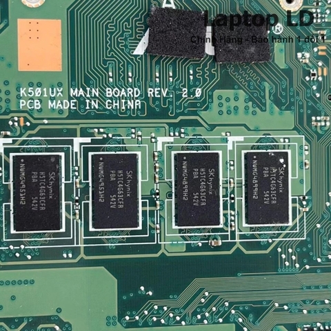 Khu vực mã mạch của mainboard Asus K501UX / K501UB / A501U