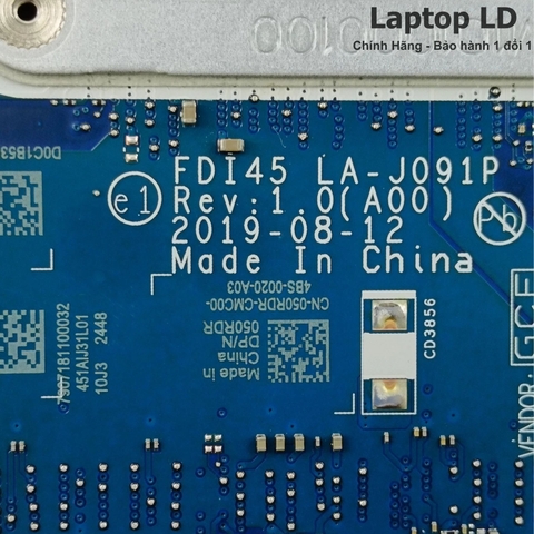 Ảnh mã bo mạch LA-J092P Dell Inspiron 3493 3593