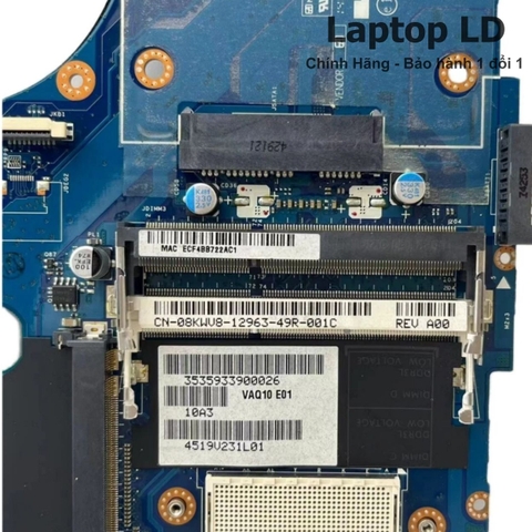 Khe RAM trên main Dell Precision M4800 LA-9772P, hỗ trợ nâng cấp bộ nhớ — Laptop LD