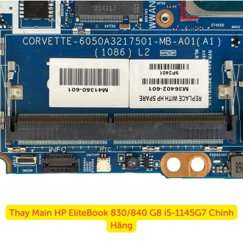 Khu vực RAM trên main HP EliteBook 840 G8 hỗ trợ kiểm tra và nâng cấp bộ nhớ laptop
