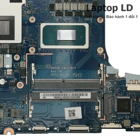 Khe/điểm hàn RAM trên main Acer Aspire Nitro AN517-54 CPU i5-11400H GTX 1650 LA-L181P — Laptop LD