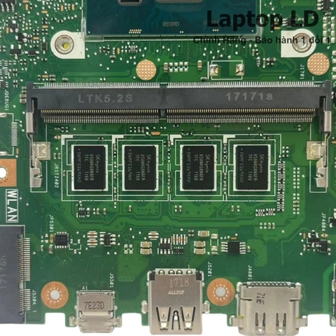 Khe/điểm hàn RAM trên main Asus S4100U / X405UAR / X405UQ CPU i5-7200U — Laptop LD