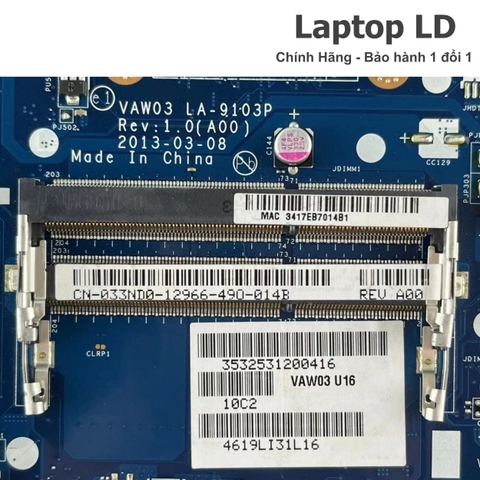 Khe/điểm hàn RAM trên main Dell Inspiron 5535 AMD A8-5545 LA-9103P — Laptop LD