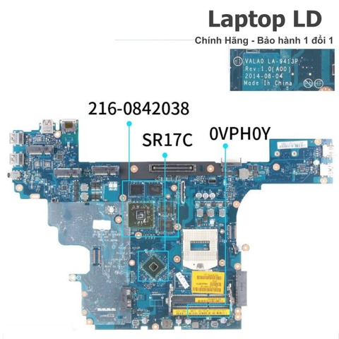 Mặt trước main Dell Latitude E6540 LA-9411 / LA-9412P / LA-9413 / LA-9414 — Laptop LD