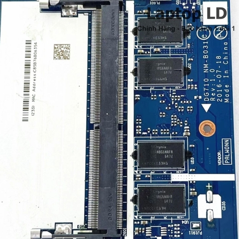 Khe/điểm hàn RAM trên main Lenovo IdeaPad 110-17IKB CPU i7-7500U NM-B031 — Laptop LD