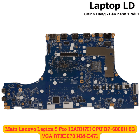 Mặt sau mainboard Lenovo Legion 5 Pro 16ARH7H CPU R7-6800H VGA RTX 3070