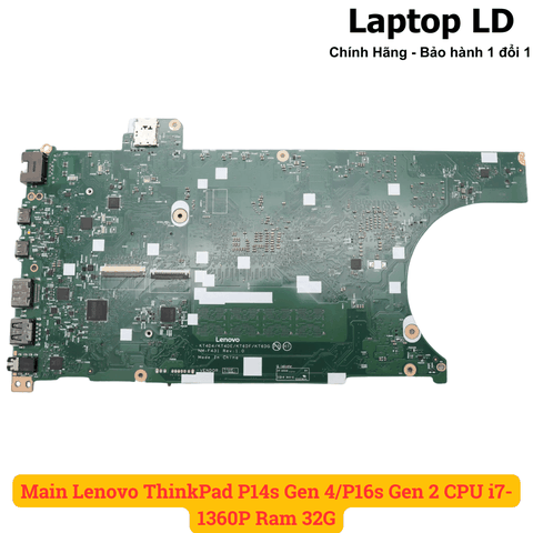 Mặt sau mainboard Lenovo ThinkPad P14s Gen 4 / P16s Gen 2 CPU i7-1360P RAM 32GB
