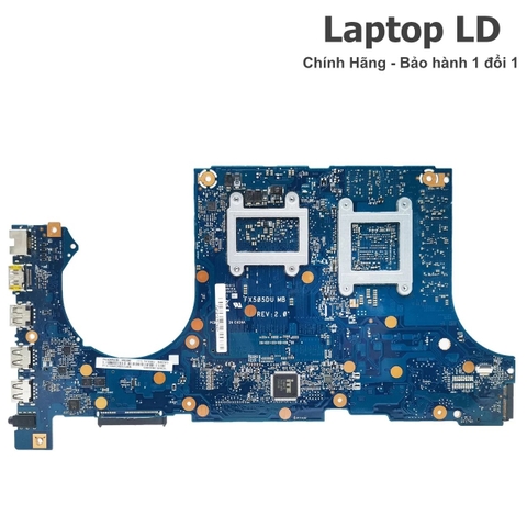 Mặt sau motherboard Asus FX505 series hiển thị hệ thống mạch điện chi tiết