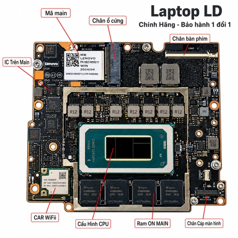 Mặt trước main Lenovo ThinkBook 13x G4 Gen 4 Ultra 9 185H RAM 32GB