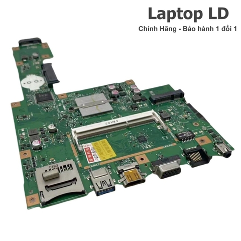 Mặt trước bo mạch chủ Asus X553MA hiển thị đầy đủ linh kiện