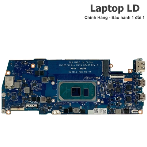 Mặt trước mainboard Asus ZenBook hiển thị đầy đủ chipset và linh kiện điện tử