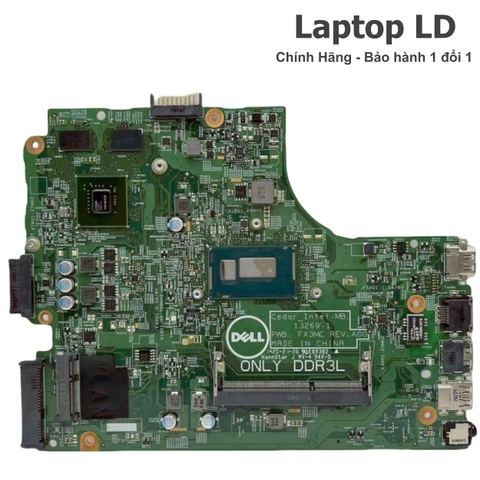 Mặt trước bo mạch chủ Dell Inspiron 3443 hiển thị đầy đủ linh kiện