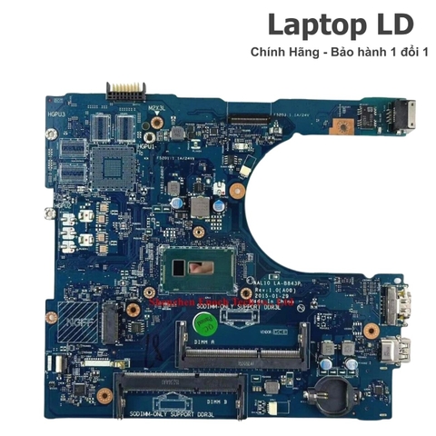 Mặt trước bo mạch chủ Dell Inspiron 5758 với chipset và linh kiện chính