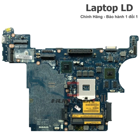 Mặt trước bo mạch chủ Dell Latitude E6420 hiển thị chipset và linh kiện