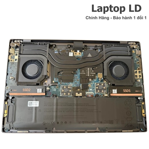 Mặt trước bo mạch chủ Dell Pro Max 16 Premium với đầy đủ chipset và linh kiện