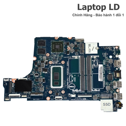 Mặt trước bo mạch chủ Dell Vostro 3491 với đầy đủ chipset và linh kiện
