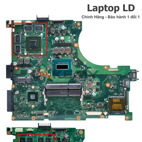 Mặt trước mainboard laptop Asus N56JN / G56JK CPU i7-4710HQ VGA GT840M