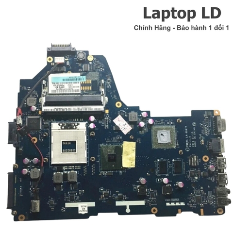 Mặt trước bo mạch chủ Toshiba Satellite C660 hiển thị chipset và linh kiện