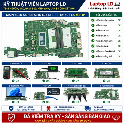 Test kiểm tra main Acer Aspire A315-59 i3-1215U
