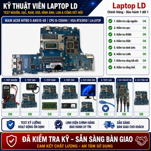 Test kiểm tra main Acer Nitro 5 AN515-58 i5-12500H