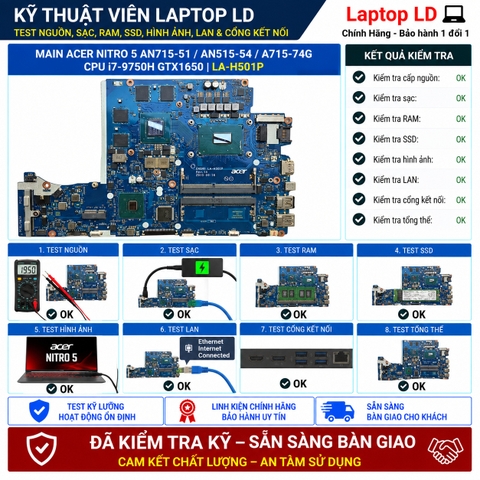 Test kiểm tra main Acer Nitro 5 AN715-51 AN515-54 A715-74G i7-9750H