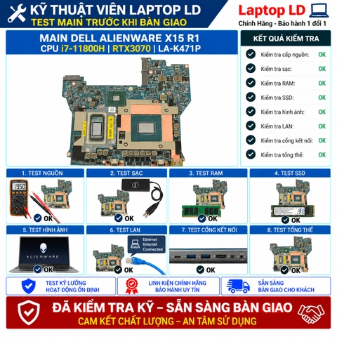 Test kiểm tra main Dell Alienware X15 R1 i7-11800H