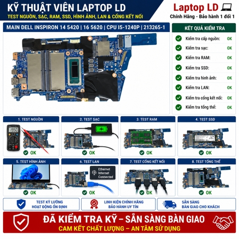 Test kiểm tra main Dell Inspiron 14 5420 16 5620 i5-1240P