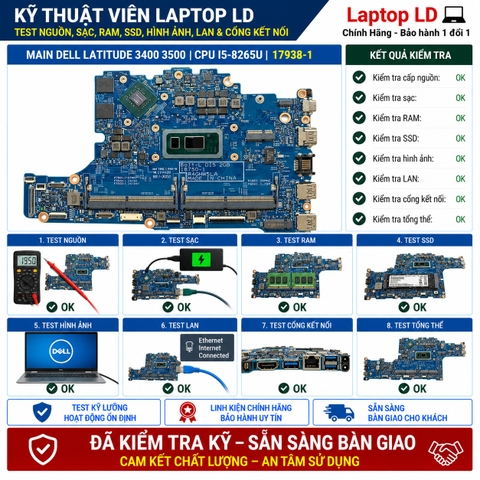 Test kiểm tra main Dell Latitude 3400 3500 i5-8265U